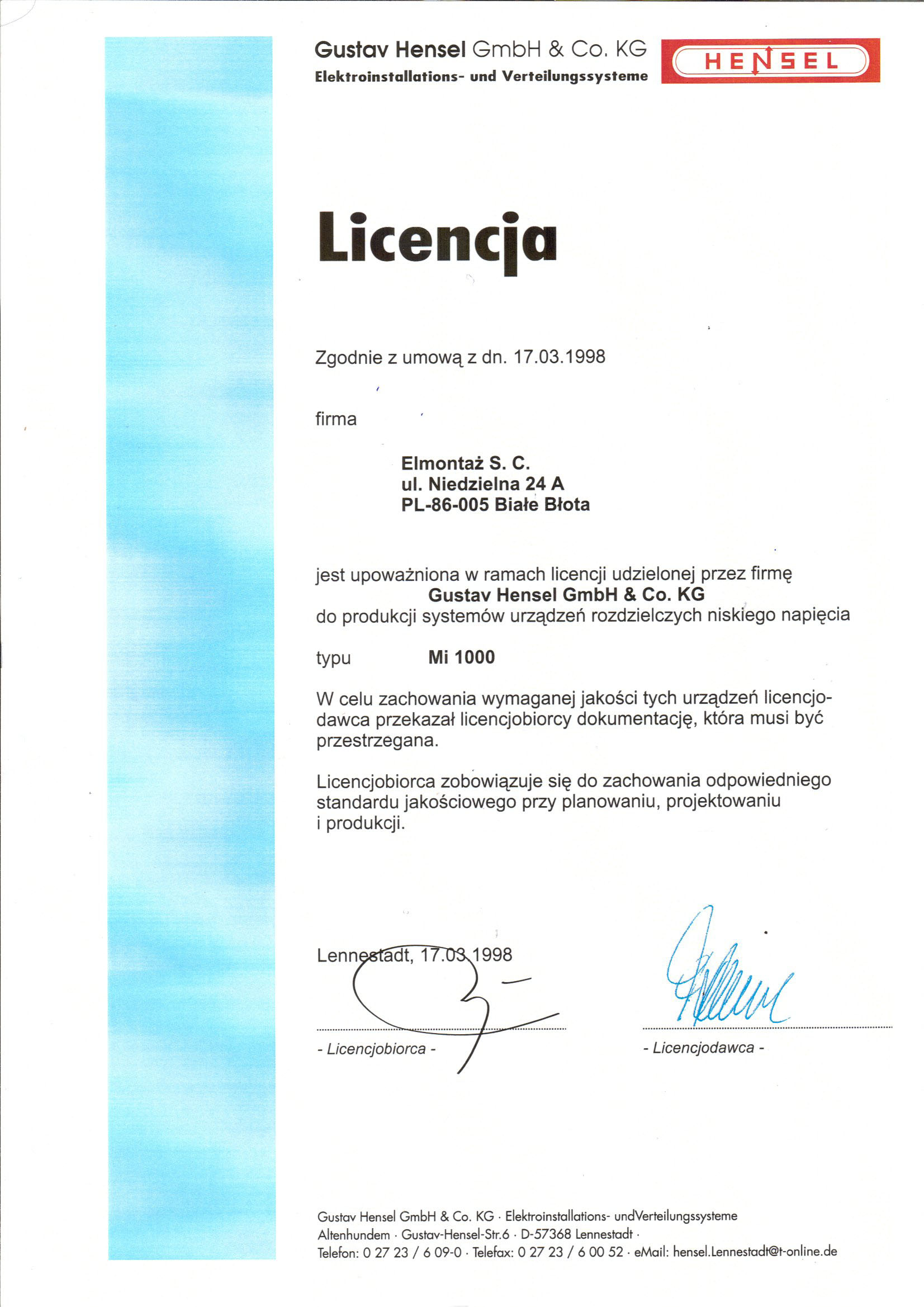 Licencja Hensel